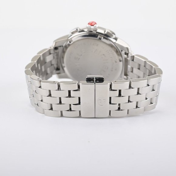Michele Uptown Steel Diamond Wave Dial 39mm Ladies Watch W/ B&P main image 4